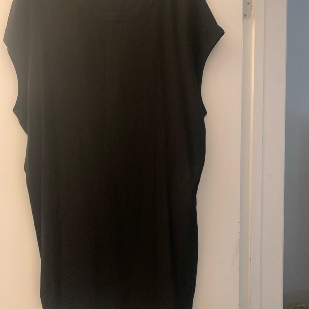 Asymmetrical Black Women's Dress — Modern Minimalist Layering Piece